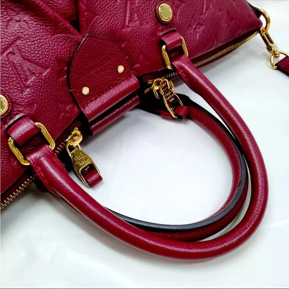 Auth Louis Vuitton LV Shoulder Bag M50638MAZARINE PM Red Monogram Empreinte